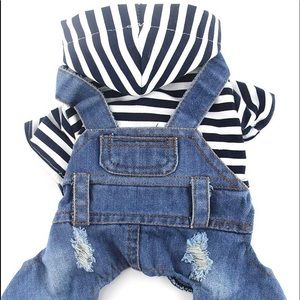 Pet Clothing / Denim Overalls